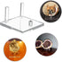 Hipiwe 4-Pack Clear Acrylic Display Stand, Three-Peg Easel Stands for Fossil Coral, Geodes, Rock Mineral Collectibles