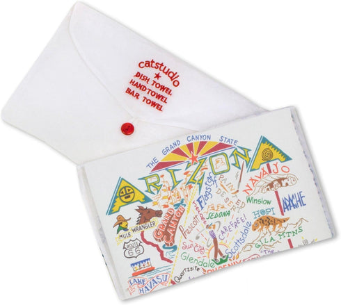 Arizona Dish Towel - U.S. State Souvenir Kitchen and Hand Towel with Original Artwork, Perfect Tea Towels for Arizona
