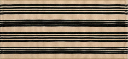 OJIA Front Door Mat 24"x51", Machine Washable Porch Rug, Striped Entryway Rugs for Indoor Outdoor, Cotton Hand-Woven