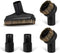 chaseroad 5PCS Horse Hair Brush Vacuum Attachment Set - Black Round Vacuum Attachments