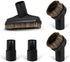 chaseroad 5PCS Horse Hair Brush Vacuum Attachment Set - Black Round Vacuum Attachments