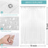 Mrs Awesome Long Shower Curtain Liner, 72 x 78 inch, Heavy Duty PEVA Plastic, Waterproof, Clear with 6 Magnets