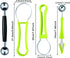 DIANCHU 2 Pieces Melon Baller Scoop Set - 4 In 1 Stainless Steel Fruit Tool Set for Melon Baller, Carving Knife, Seed