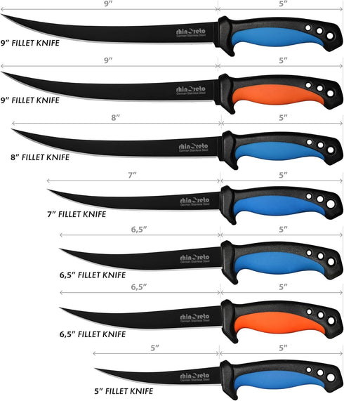 G4116 7 Inch Rhinoreto Fillet Knife for Fish - Razor Sharp German Stainless Steel Blade, Professional Filleting