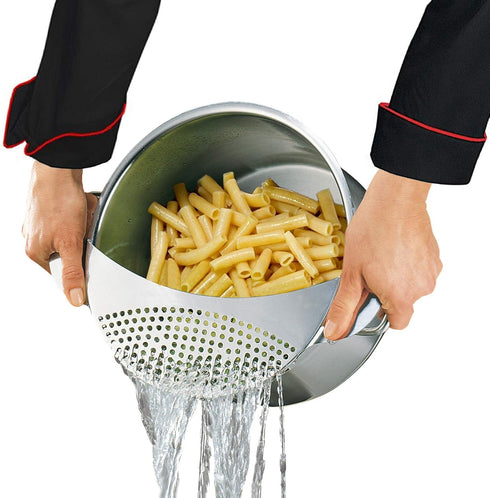 Best Utensils Premium Stainless Steel Pasta Strainer, Fits All Pots Up To 10 Inches