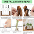3 Bulb YIBOT Propagation Stations,Plant Terrarium with Retro Wooden Stand, Unique Gardening Birthday Gifts for Women