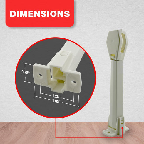 Spring Loaded Cord Tensioner by Amazing Drapery Hardware - Ivory, 1 Pack
