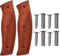 Zerodeko Kitchen Knife Replacement Handle, Wooden Knife Repair Handle with Nuts for Home (Dark Red)