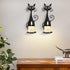 Handmade Black Metal Cat Wall Sconce Candle Holder for Pillar Candles