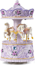 Carousel Horse Music Box for Girls, Purple Musical Box for Women Kids Wife Mom Daughter Birthday Anniversary Valentine