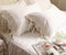 One Piece White Wide Crochet Lace 100% Cotton Pillowcase, King 20"x36"