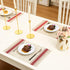 DACHUI Placemats Set of 4 - Soft & Elegant Woven Vinyl, Water Resistant, Red Stripes