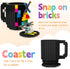 Fubarbar Kids Brick Gaming Mug - Novelty Coffee Cup with Straw, Funny Xmas/Birthday Gift for Men, Women, Kids, Black