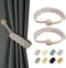 BEL AVENIR Curtain Tiebacks - Magnetic Woven Curtain Holdback Drapery Tie-back, Blush, 2 Pack