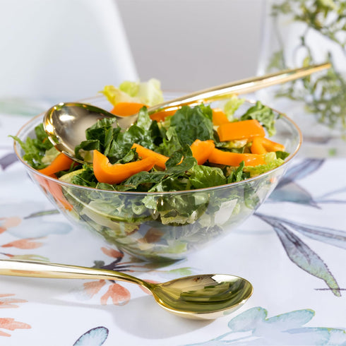 Dazzling Gold Novelty Serving Spoon & Spork Plastic Serveware - 4 Count - Perfect for Parties and Events