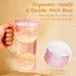 JunVpic Straws,24oz Glass Cups with Lids and Glass Tumbler with Handle Iced Coffee Cup