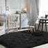 Terrug Black Fluffy Area Rug, 4x6 Ft Tie-Dyed Shag Throw Rug, Soft Machine Washable Plush Carpet for Girls Kids Room