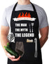Aprons for Men - Funny Adjustable Neck Strap, Waterproof & Oil-Proof, Best for Grilling, Husband Birthday Gift