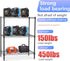 FDW Wire Shelving Units Adjustable Metal Storage Rack 23D x 13W x 30H 3 Tier Pantry Shelves for Kitchen Garage, Black