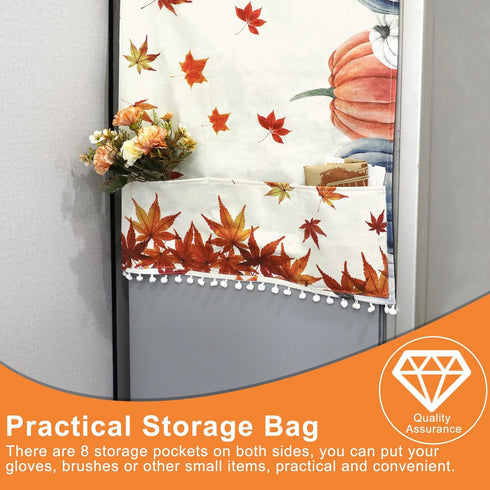 Washer and Dryer Covers for the Top, 75 x 23.6 Inches Non-Slip Magnet Cover with 8 Storage Pockets for Laundry