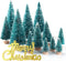 KUUQA 36Pcs Mini Sisal Snow Frost Christmas Trees - Tabletop Ornaments with Merry Christmas Letters