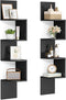 VASAGLE Set of 2, Corner Shelves Wall Mount, 4-Tier Floating Corner Bookshelves,
