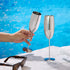Oak & Steel 4 Silver Stainless Steel Champagne Flutes with Gift Box, 284 ml - Elegant & Unbreakable for Outdoor Parties