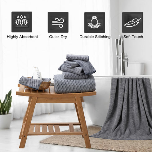 8-Piece Set,2 Sheet,2 4 600 Set,Highly Gray Bath Towels Oversized Large Bath Towels Hand Towels and Washcloths - GSM