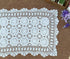 Damanni Cotton Handmade Crochet Lace Table Runner Doilies, 19 Inch by 35 Inch, White Dresser Scarves