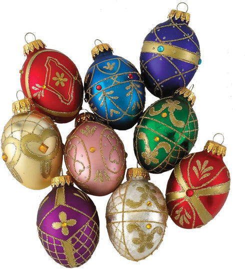 Kurt S. Adler YAMGG0517 Glass Egg Ornament, 45mm for Christmas