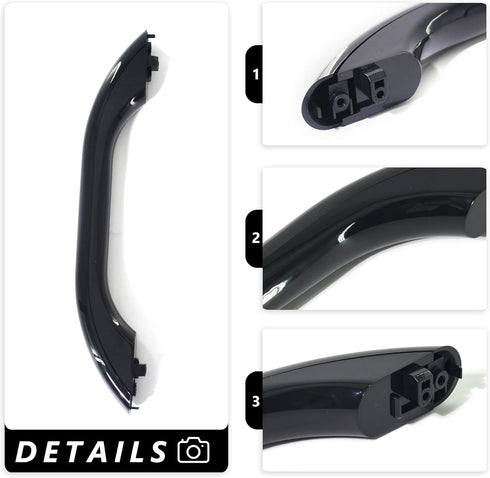 WB15X10144 Black Microwave Door Handle, Compatible with GE Microwaves, Replaces AP3792823,1085689, AH952973 Oven Parts