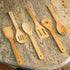 Home Basics 6 Piece Bamboo Kitchen Cutlery Tool Set, Natural, 2.5 x 12 x 0.25