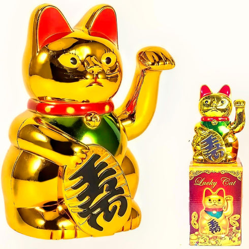 Lucky Cat Fortunes - Gold Waving Feng Shui Cat for Store Decoration