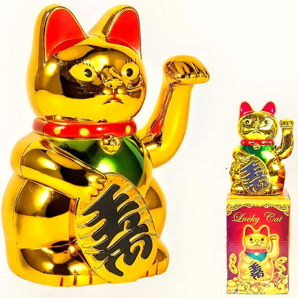 Lucky Cat Fortunes - Gold Waving Feng Shui Cat for Store Decoration