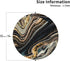 MINIOZE Set 6 Black Gold Marble Style Coasters of Coasters for Drinks Absorbent Double-Sided Leather PVC Coaster