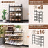 4-Tier Closet Gonfoam Expandable Shoe Rack,Adjustable Shoe Shelf Storage Organizer Heavy Duty Metal Free Standing Shoe