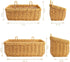 AceList Wall Hanging Basket, Set of 2 Boho Style Hand-Woven Storage Baskets for Kitchen, Garden, and Living Room