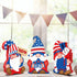 3 Pieces American Gnome Wooden Signs, Patriotic Table Decorations for Independence Day, Memorial Day, Veteran Day Party