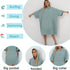 Swimmer Surf Poncho Hooded Towel for Adults Quick Dry Beach Changing Robe with Pockets, Unisex Swim Cover-Up, Grass