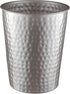 Monarch Abode Pewter Hand Hammered Metal Wastebasket - Decorative Trash Bin for Home Office, Modern Bathroom Garbage Can