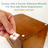 Store and Display Wooden Desk Top Organizer Cabinet, Mahogany Wood Chest with 4 See-Through Drawers