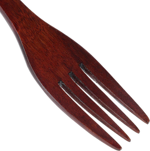 EXCEART 2 Pcs Wooden Forks: Japanese Wood Dinner Forks, Handmade Kitchen Utensil for Cooking, Stirring, Eating