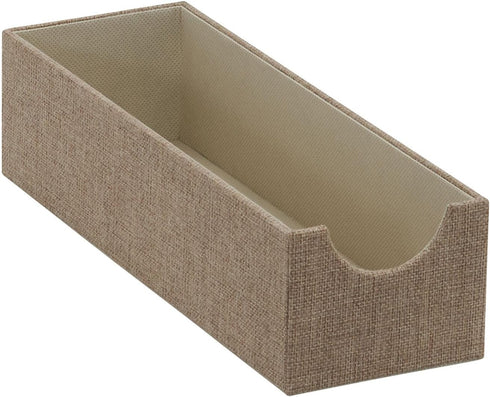 Household Essentials Brown 720-1 Deep Drawer Organizer Box for Storage | 12 in x 4 in x 3.13
