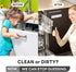 KitchenTour Dishwasher Magnet Clean Dirty Sign, Premium Stainless Steel Grade 304 Non-Scratch Magnet for Dishwasher,