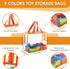 YLQLA 9 Packs Blocks,Puzzle,Books...(9 Large Toy Storage Bags,Kids Toy Organizer with Zipper and Lables,Clear PVC Board