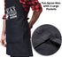 Funny Grilling Apron for Men - Once You Put My Meat - One Size Fits All, Black Chef Kitchen BBQ Apron with 3 Large