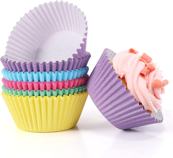 Baking Cups: 100 pieces Paper Cupcake Liners Wrappers for Wedding, Birthday, Baby Shower, Holiday Party