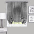 ACHIM Buffalo Check Panel Window Curtain - 42 Inch Width, 84 Inch Length, Black & White Plaid