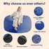 5FT, Bean Bag Cover (No Filler), Faux Fur Beanbag Chairs Covers Only, Stuffed Animal Storage Bean Bag, Big Giant