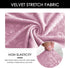 Armless Criss Cross Chair Cover Pink Chair Slipcover Office Desk Chair Covers Velvet Embossing Mid Back Wide Seat